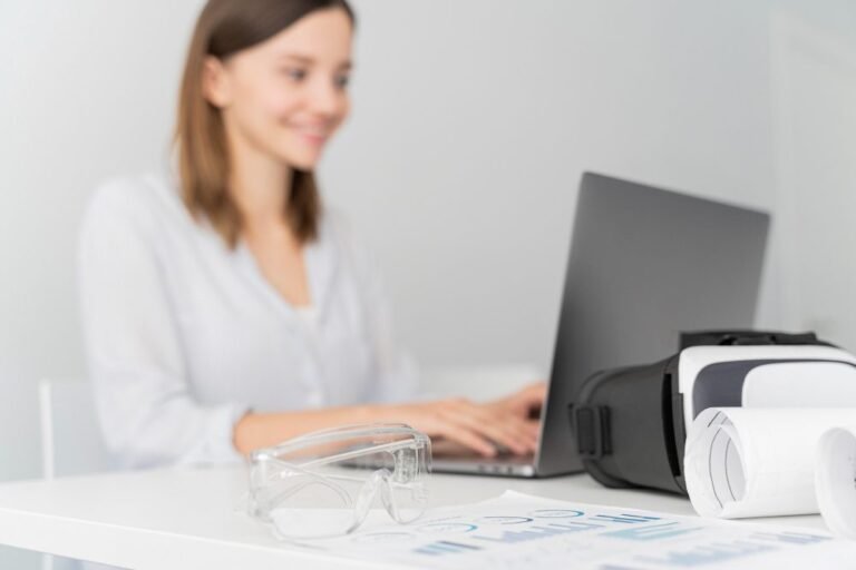 Womam using a laptop