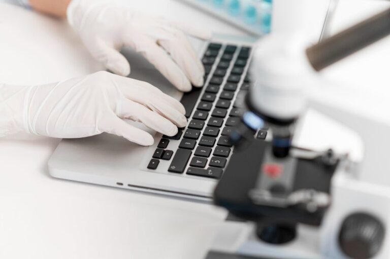 Researcher female in lab