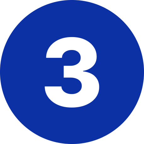 Three - Navy Blue
